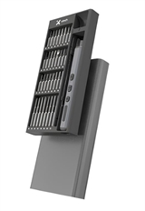 Xtech XTA-821  - Kit de precisión 68 en 1 con destornillador eléctrico recargable, 64 puntas y accesorios