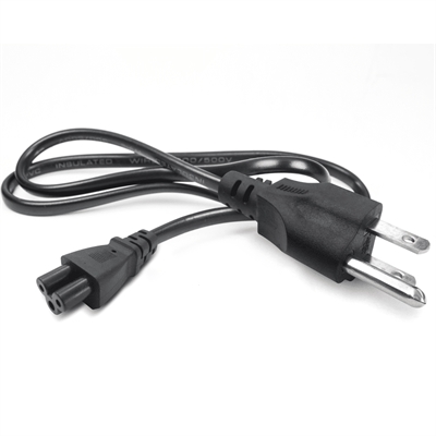 Xtech XTC-120 Laptop Power Cord 3 Prong NEMA Plug to 3 Slot Female Connector view side