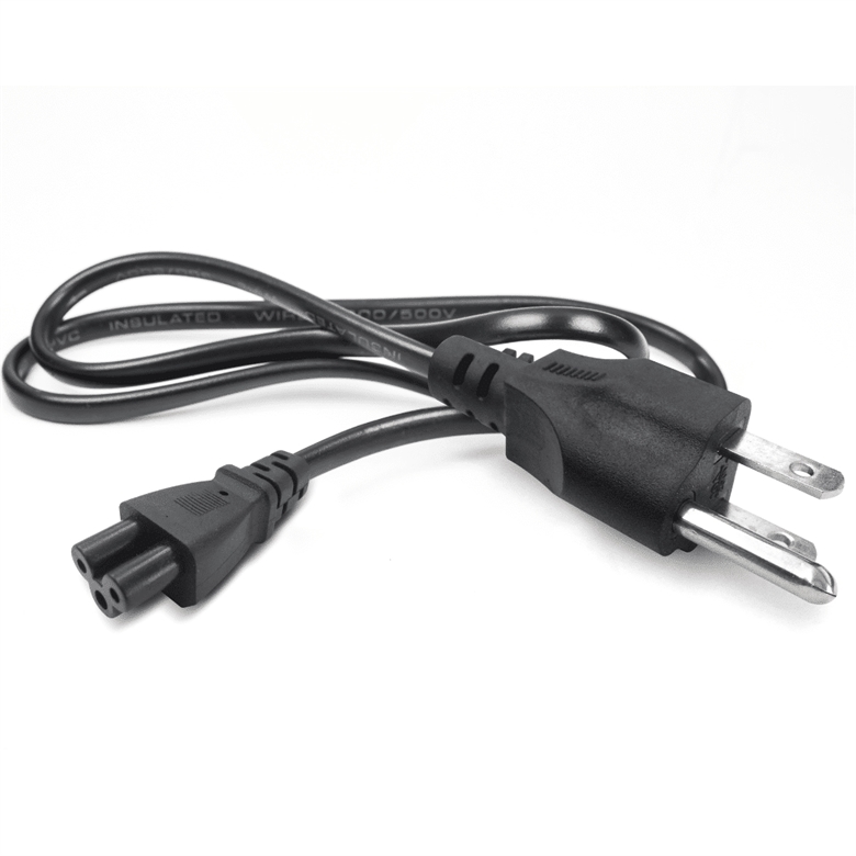Xtech XTC-120 Laptop Power Cord 3 Prong NEMA Plug to 3 Slot Female Connector view side