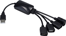 Xtech XTC-320  - USB Hub, 4 Ports, USB 2.0, 480Mbps
