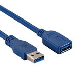 Xtech XTC-353 - Cable de Extensión, USB Tipo-A Macho a USB Tipo-A Hembra, USB 3.0, 1.8m, Azul