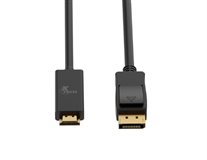 Xtech XTC-359 - Cable de Video, DisplayPort Macho a HDMI Macho, Hasta 3840 x 2160 a 30Hz, 3m, Negro