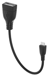 Xtech XTC-368 - Adaptador USB, Micro USB Macho a USB Tipo-A Hembra, USB 2.0, 12cm, Negro
