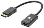 Xtech XTC-378 - Adaptador de Vídeo, DisplayPort Macho a HDMI Hembra, 4k x 2K, 20cm, Negro