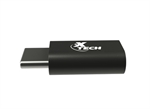 Xtech XTC-526 - USB Adapter, Type C Male to Micro USB 2.0 Female, Black