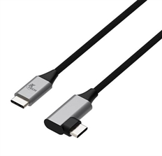 Xtech XTC-531  - USB Cable, USB Type-C Male to USB Type-C Male With L, USB 2.0, 3.04m, Black