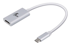 Xtech XTC-540 - Video Adapter, USB Tipo-C Macho a HDMI Hembra, Hasta 3840 x 2400p a 60Hz, 25cm, Blanco