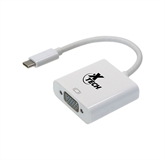 Xtech XTC-551 - Adaptador de Video, USB Tipo-C a VGA, Hasta 1920 x 1080, 22cm, Blanco