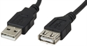 Xtech XTC-306 Cable Negro USB 2.0 Tipo A Macho a Tipo A Hembra Vista Isométrica