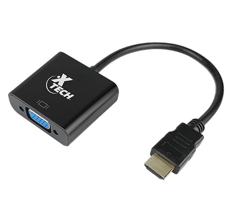 Xtech XTC-363 HDMI-M to VGA-F 24cm Video Adapter Complete View
