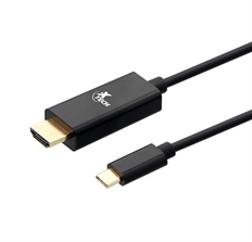 Xtech XTC-545  - Video Cable, Type-C male to HDMI male, Up to 3840 x 2160 at 30Hz, 1.8m, Black