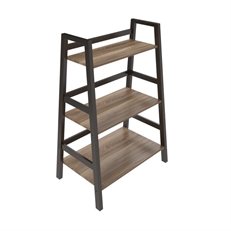 Xtech XTF-BS145 - 3 Shelf Ladder Bookcase, Cinnamon Color