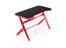 Xtech Red Wizard - Computer Desk with Red metal Frame and Black Surface