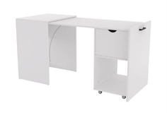 Xtech XTF-CD210  - Estación de trabajo plegable de gabinete a escritorio con almacenamiento y ruedas