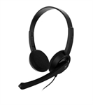 Xtech XTH241  - Auriculares estéreo USB ligeros para conferencias, color negro