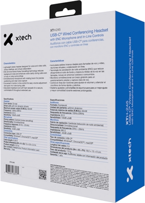 Xtech XTH 245 Headphones with microphone For Conference Box view 4