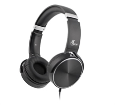 Xtech XTH-345  - Headset, Estéreo, Supraaurales, con Micrófono, Con cable, 3.5 mm, 20Hz-20KHz, Negro