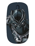 Xtech Edición Black Panther - Mouse, Inalámbrico, USB, Óptico, 1600 dpi, Negro