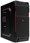 Xtech XTQ-214 - Case de Computadora, Torre Mediana, ATX, mATX, Negro, Rojo, USB 2.0, USB 3 Tipo A, 600W