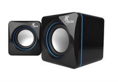 Xtech XTS-110  - Stereo Mini Speakers, 3.5mm, USB, Black