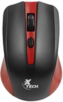 Xtech Galos  - Mouse, Inalámbrico, USB, Óptico, 1600 dpi, Rojo