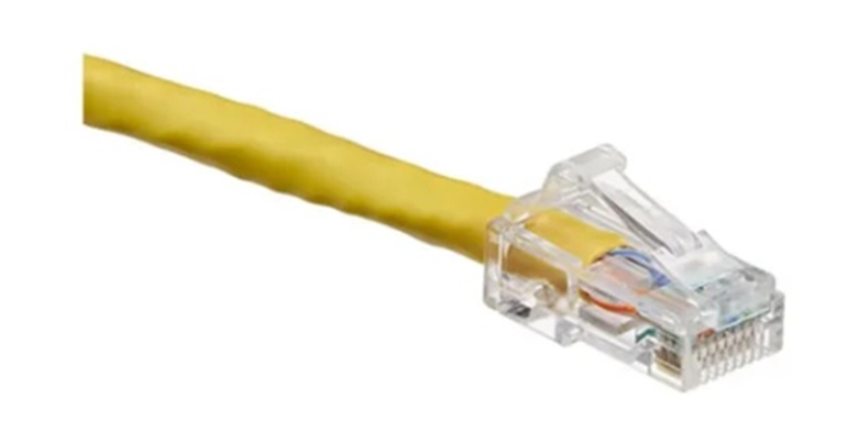 Yellow-Cat6 Ethernet Patch Cord Cable 3ft-Diagonal View