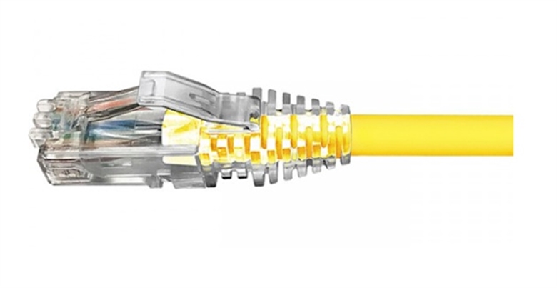 Yellow-Cat6 Ethernet Patch Cord Cable 3ft-Front View