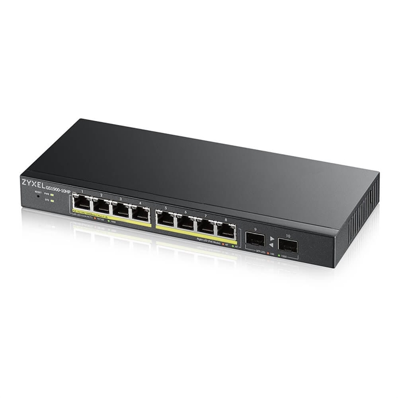 ZyXEL GS1900-10HP Series Switch Isometric View